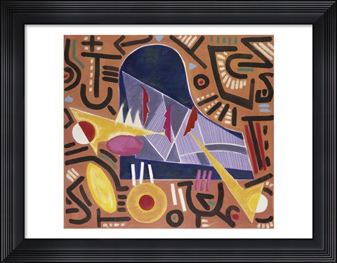 Framed Untitled (Abstract Piano) Print