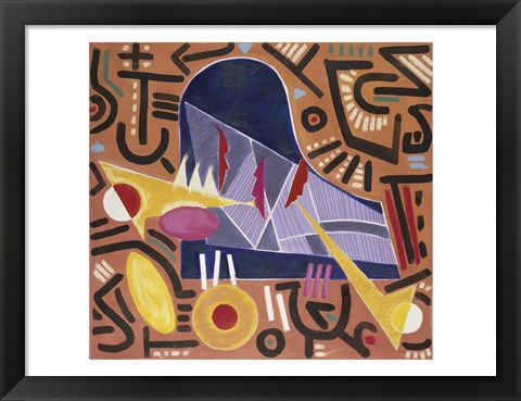 Framed Untitled (Abstract Piano) Print