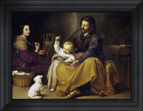 Framed Holy Family with a Small Bird Print