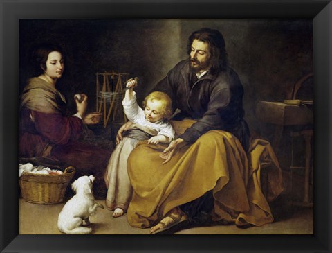 Framed Holy Family with a Small Bird Print