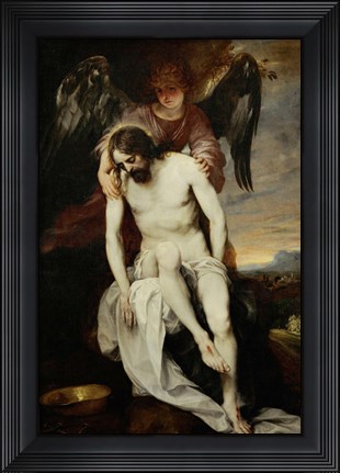 Framed Dead Christ Supported by an Angel Print