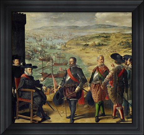 Framed Defense of Cadiz Against the English (1625) Print
