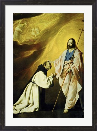 Framed Apparition of Jesus Christ (Vision of Brother Andr&#233;s Salmer&#243;n) Print