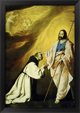 Framed Apparition of Jesus Christ (Vision of Brother Andr&#233;s Salmer&#243;n) Print