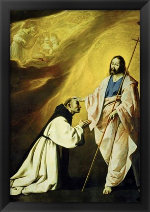 Framed Apparition of Jesus Christ (Vision of Brother Andr&#233;s Salmer&#243;n) Print