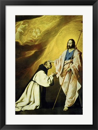 Framed Apparition of Jesus Christ (Vision of Brother Andr&#233;s Salmer&#243;n) Print