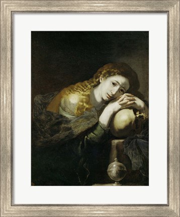 Framed Saint Mary Magdalen Penitent Print