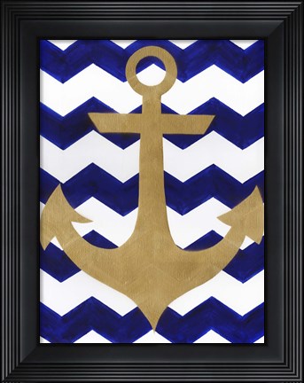 Framed Chevron Anchor Print
