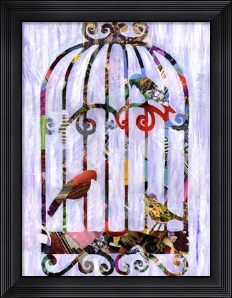 Framed Bird Cage Print