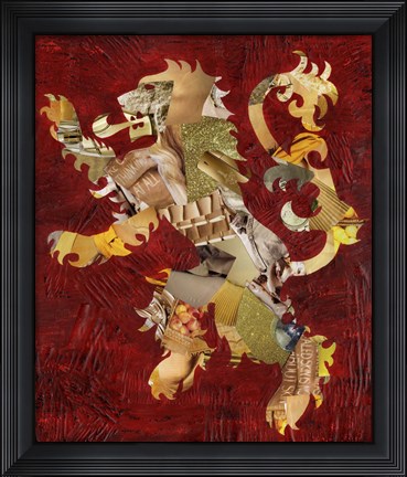 Framed Lion Crest Print