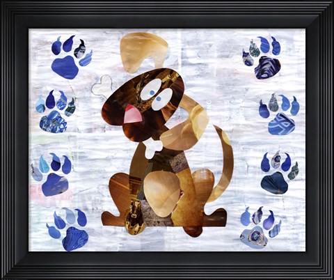 Framed Puppy Print