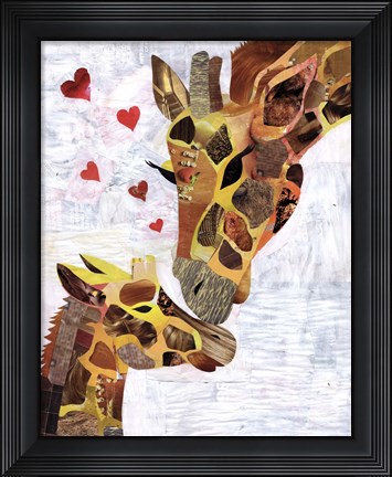Framed Sweet Giraffes Print