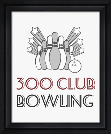Framed 300 Club Bowling Print