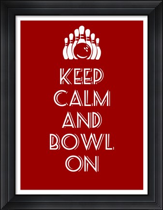 Framed Keep Calm and Bowl On Print