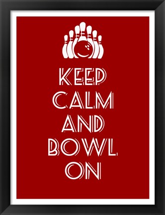 Framed Keep Calm and Bowl On Print