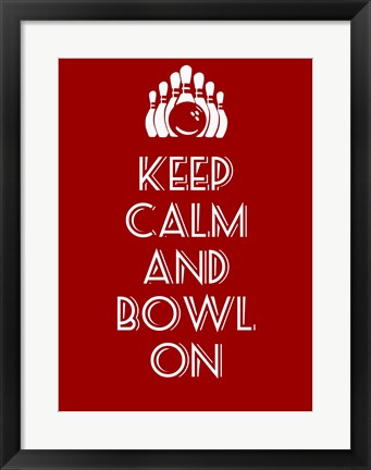 Framed Keep Calm and Bowl On Print