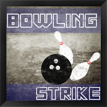 Framed Bowling Strike Print