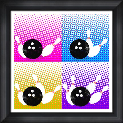 Framed Bowling Pop Print