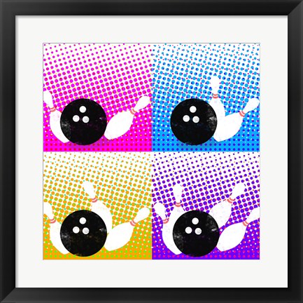 Framed Bowling Pop Print