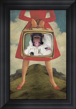 Framed Monkey See Monkey Do Print