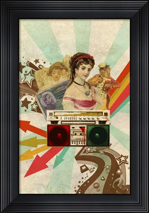 Framed Retro Radio Print