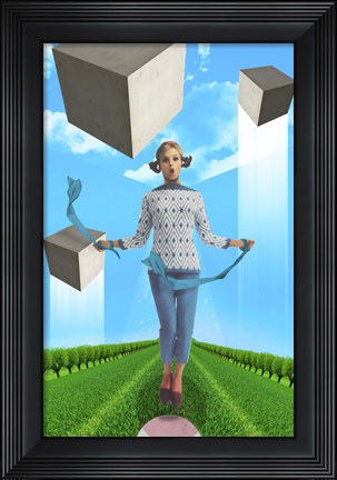 Framed Ribbons Print