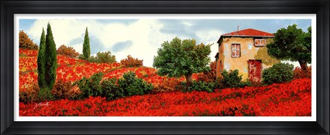 Framed I Papaveri Sulle Colline Print