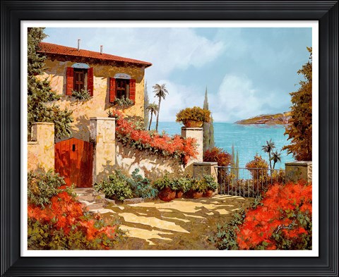 Framed Il Giardino Rosso Print