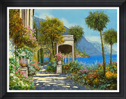 Framed Passeggiata al Lago Print