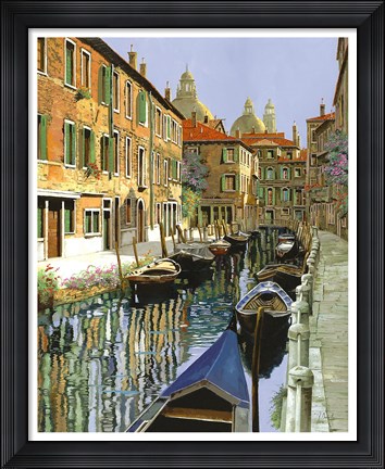 Framed La Barche Sul Canale Print