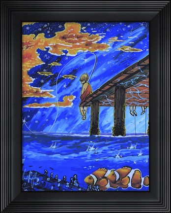 Framed Go Fishing Print