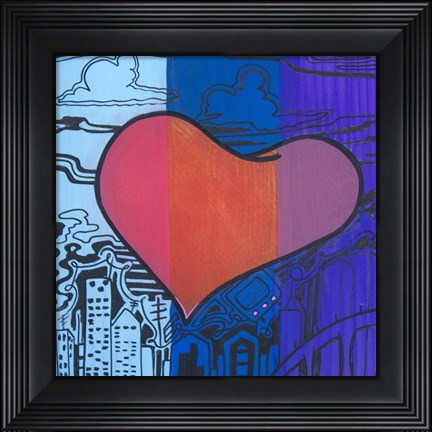 Framed Heart 6 Print