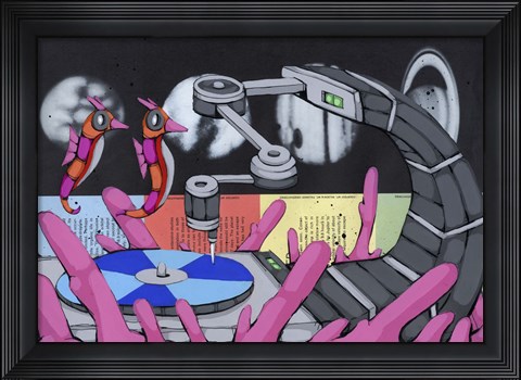 Framed Attracted To The Sound Print