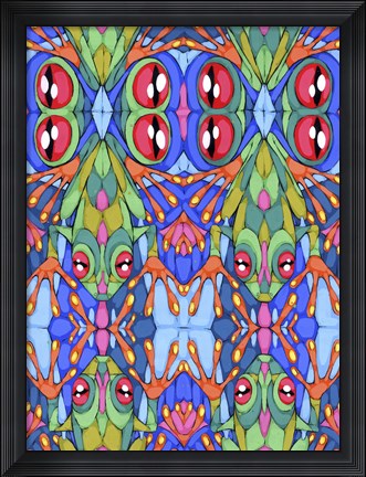 Framed Red Eyes &amp; Sticky Fingers Print