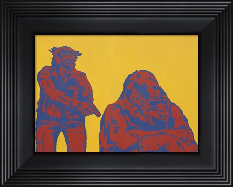 Framed Gorilla Holdup Print