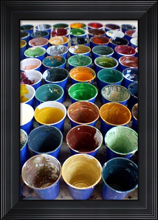 Framed Cups And Tape 2 Print