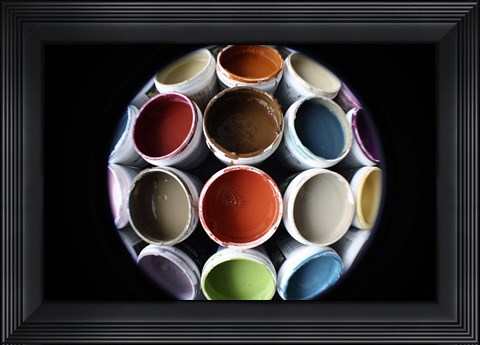 Framed Color Cups &amp; Tape 51 Print