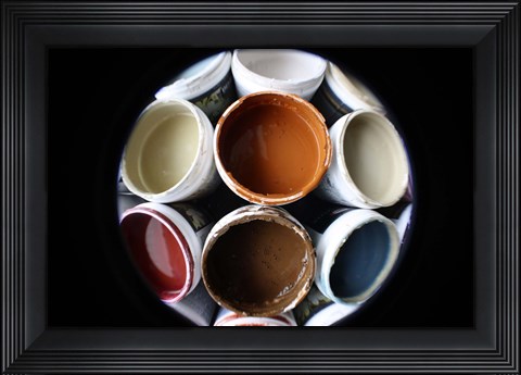 Framed Color Cups &amp; Tape 55 Print