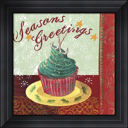 Framed Cupcake Holidays IV Print
