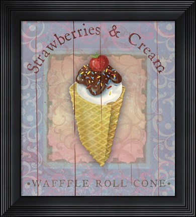 Framed Parlor Ice Cream III Print