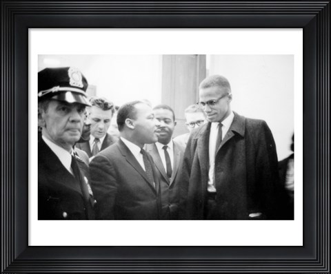 Framed Martin Luther King and Malcolm X Print