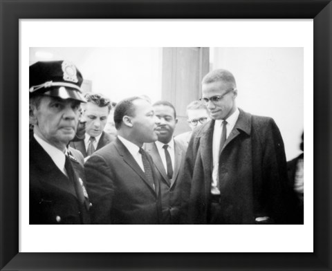 Framed Martin Luther King and Malcolm X Print