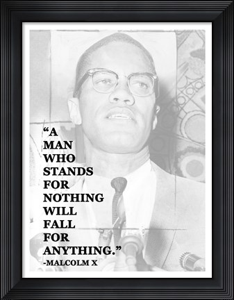 Framed Man Who Stands for Nothing Print
