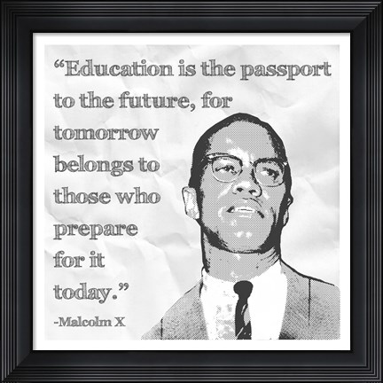 Framed Education is the Passport to the Future Print