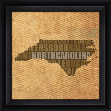 Framed North Carolina State Words Print