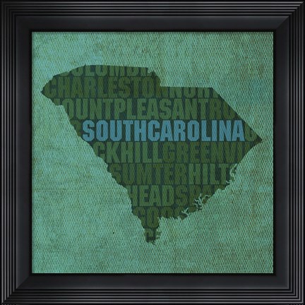 Framed South Carolina State Words Print