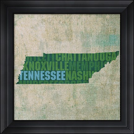 Framed Tennessee State Words Print