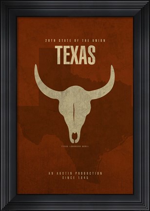 Framed Texas Poster Print