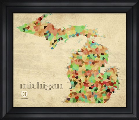 Framed Michigan Print