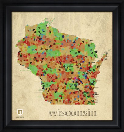 Framed Wisconsin Print